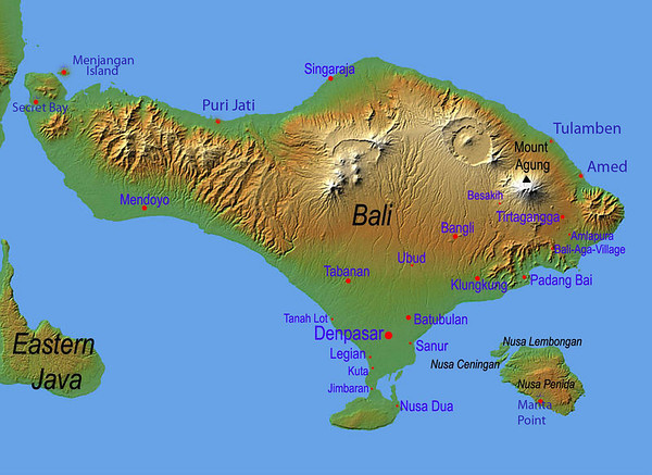 bali dive site map
