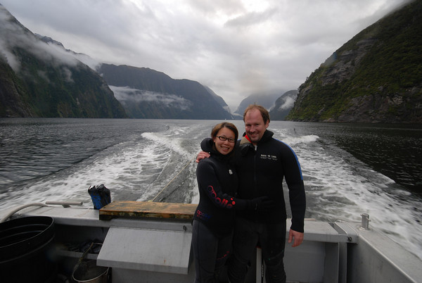 diving Milford sound