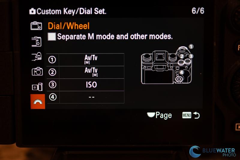 Sony A1 II dial settings