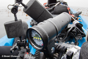 focus light on underwater camera