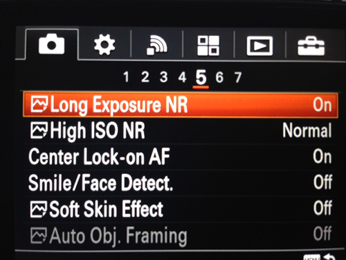 Sony RX-100 III Menu Settings